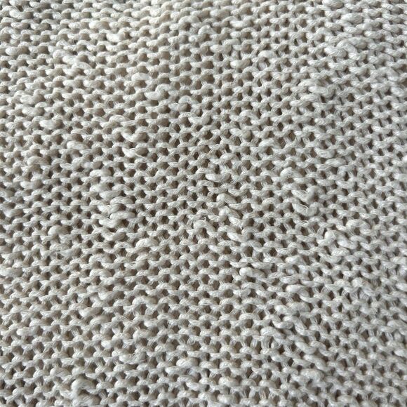 TNA Aritzia Cotton/Linen Loose Knit Sweater XS Cream Prep Coastal Fisherman - Picture 12 of 16